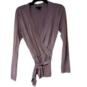 New York & Company Lilac Wrap Sweater w/Tie - Medium